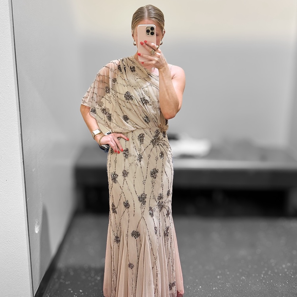 Size 2 Adrianna Papell Beaded Gown